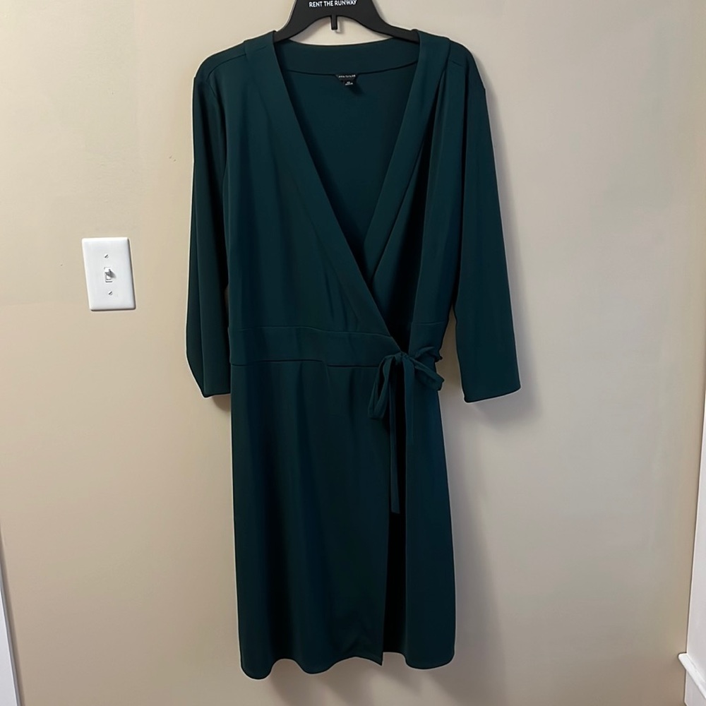 Forest Green Ann Taylor Wrap Dress